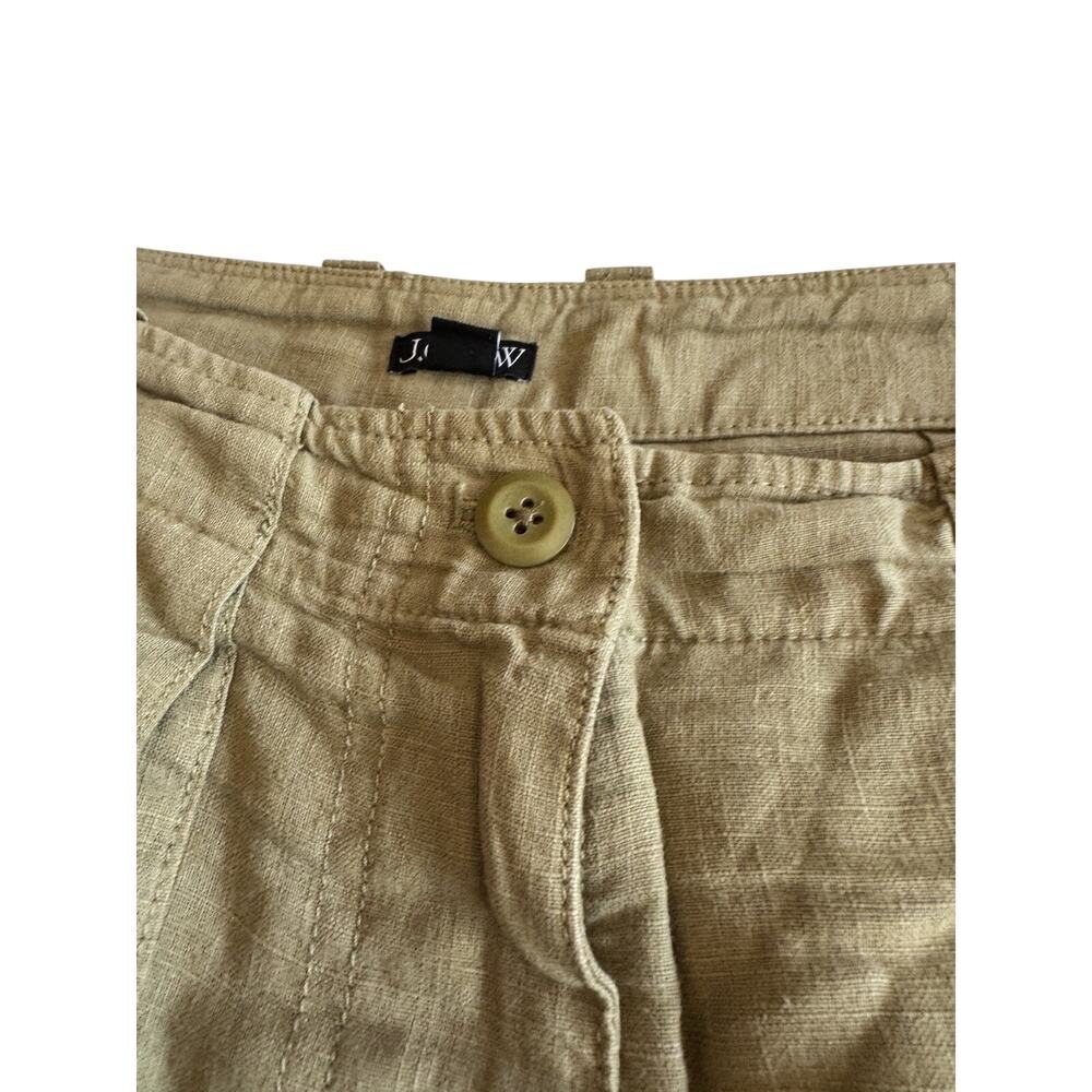 J.Crew Tan Linen-Tencel High Rise Wide Leg Cargo Pants 14 Coastal Quiet Luxury - Picture 7 of 14
